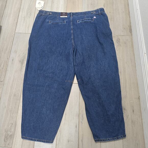 Ava & Viv High Rise Barrel Leg Medium Wash Denim Trouser Jeans Size 24 - Picture 10 of 12